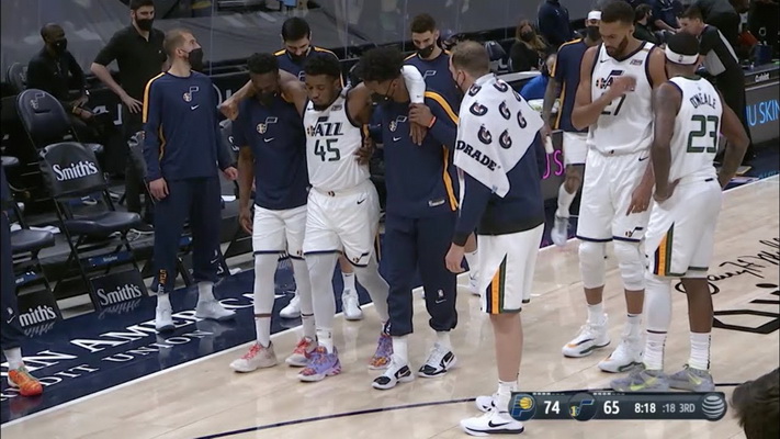 Palengvėjimo atodūsis NBA lyderių stovykloje – „Jazz“ žvaigždės trauma nėra sunki (VIDEO)